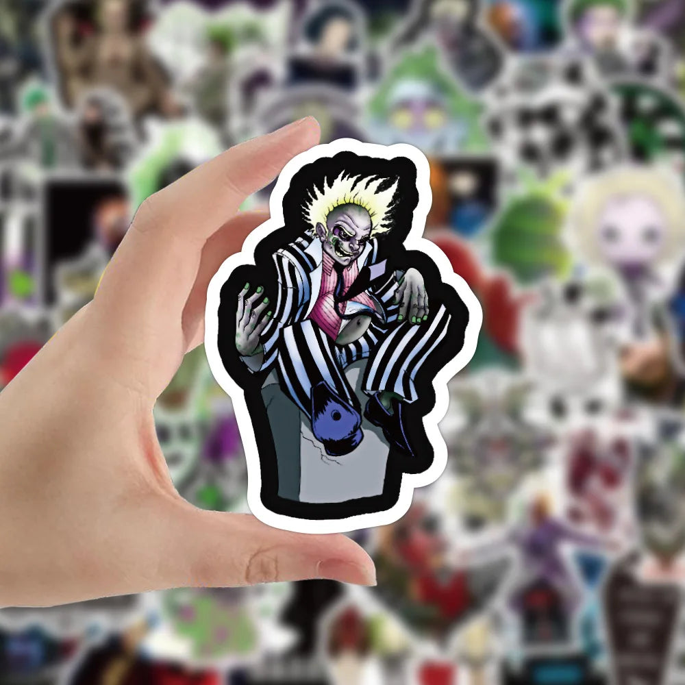 10/30/50pcs Tim Burton Beetlejuice Movie Stickers Decal Luggage Skateboard Laptop Phone Guitar Motorcycle Car Sticker Kids Toys