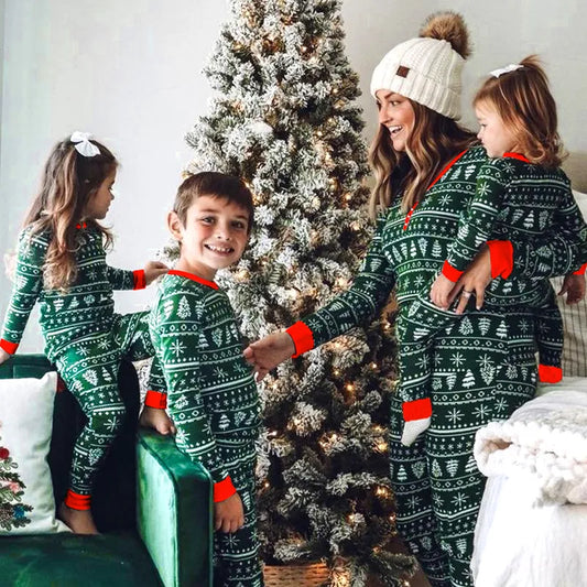 2023 Christmas Family Matching Pajamas Set Mother Father Kids Clothes Family Look Outfit Baby Girl Rompers Sleepwear Pajamas